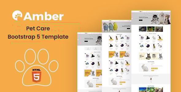 Amber v1.0 - Pet Care Bootstrap 5 Template