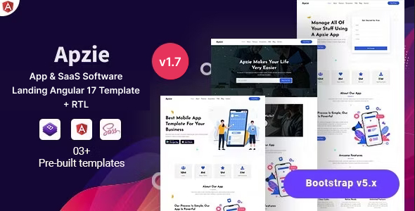 Apzie v1.3 - Angular 13 App & SaaS Landing Page Template