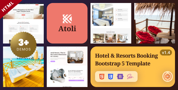 Atoli v1.3 - Hotel & Resorts Booking Bootstrap 5 Template