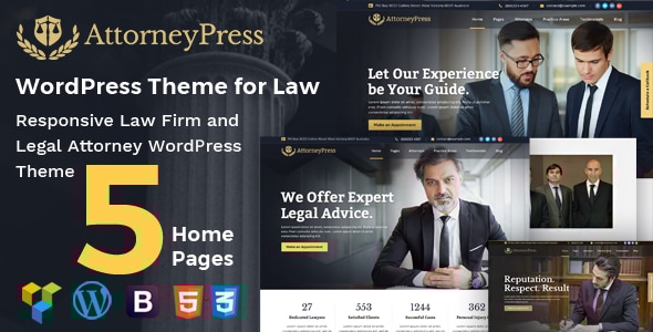 Attorney Press v2.1.4 - Lawyer WordPress Theme