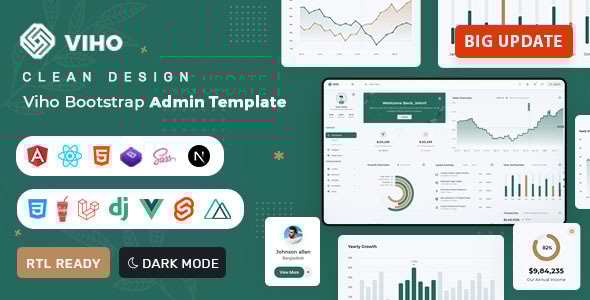 Viho v1.0 - Bootstrap 5 & Laravel Admin & Dashboard Template