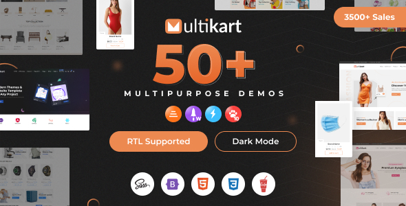 Multikart v4.0 - eCommerce HTML + Admin + Email + Invoice Template