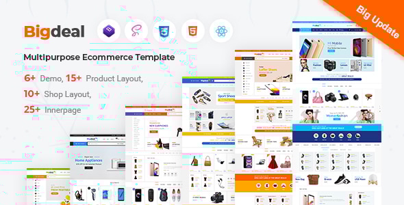 Bigdeal - eCommerce Bootstrap 4 & 5 HTML + Admin Template