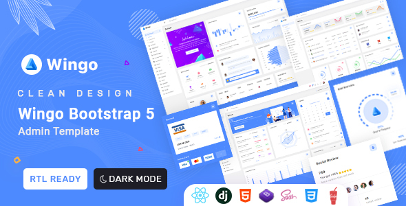 Wingo - React Js , django, Bootstrap 5 HTML Admin & Dashboard Template - 22 March 2023