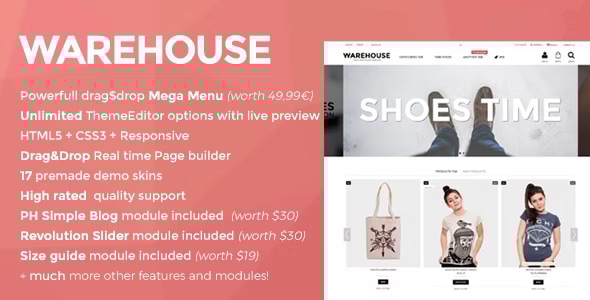 Warehouse v4.3.7 - Responsive Prestashop 1.6 & 1.7 theme