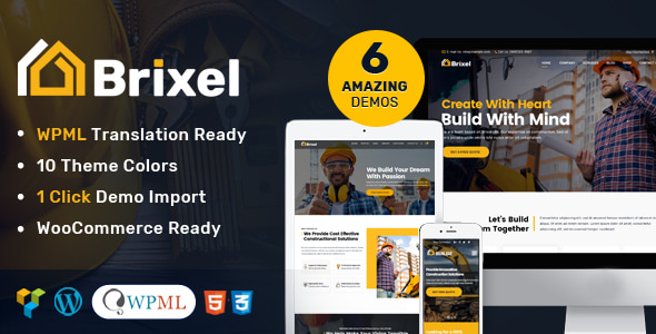 Brixel v2.1.0 - Building Construction WordPress Theme