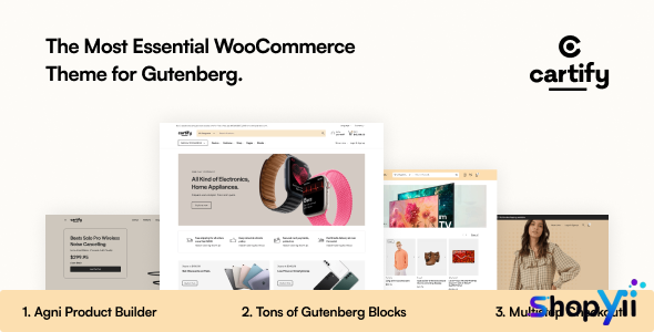 Cartify v1.1.1 - WooCommerce Gutenberg WordPress Theme