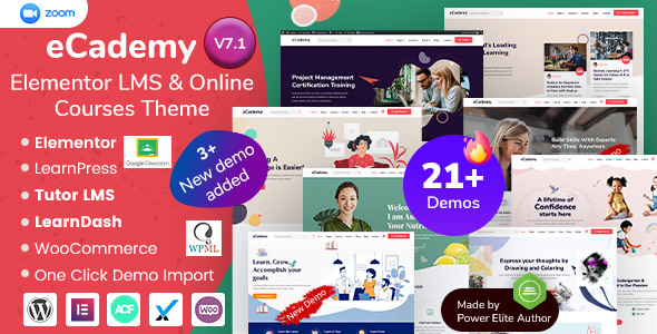 eCademy v4.9 - Elementor LMS & Online Courses Theme