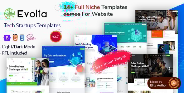 Evolta v2.6 - Technology Services & Digital Business Startup Template Bundle