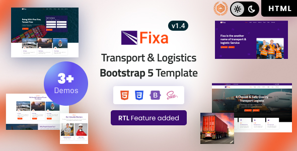 Fixa v1.2 - Transport & Logistics Bootstrap 5 Template