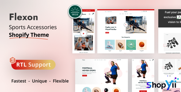 Flexon - Sports Accessories Shopify Theme