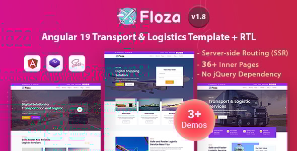 Floza v1.4 - Transport Logistics Angular 14 Template