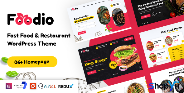 Foodio v1.0.0 - Fast Food Restaurant WordPress Theme