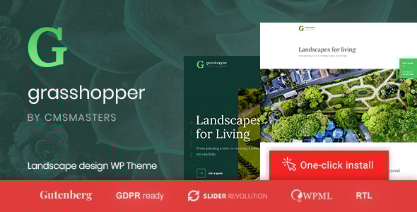 Grasshopper v1.1.1 - Landscape Design and Gardening Services WP Theme