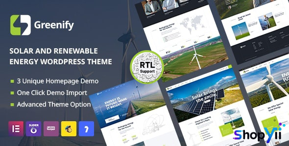 Greenify v1.7 - Solar & Renewable Energy WordPress Theme