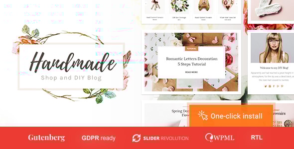 Handmade Shop v1.2.4 - Handicraft Blog & Store Creative WordPress Theme