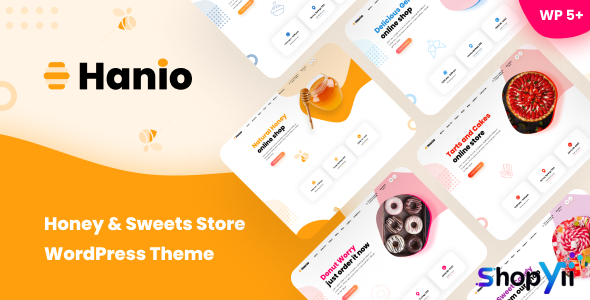 Hanio v1.95 - Sweets & Pastry Shop WordPress Theme