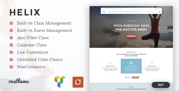 Helix v1.3.4 - Yoga Club Calendar WordPress Theme