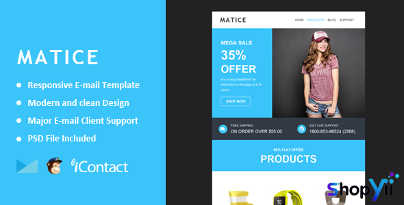 Matice - Responsive E-mail Template + Themebuilder Access