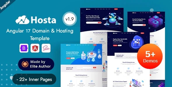 Hosta v1.5 - Domain & Hosting Services Angular 13 Template
