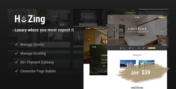 Hozing Hotel Booking v1.1.6 - WordPress Theme