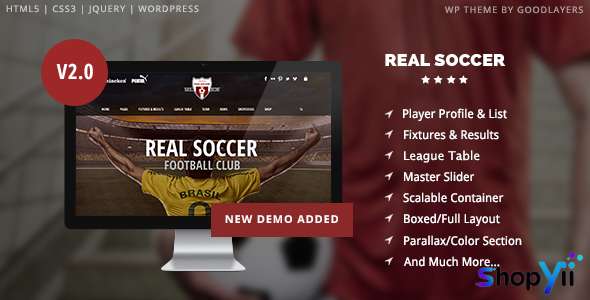 Real Soccer v2.46 - Sport Clubs Responsive WP Theme