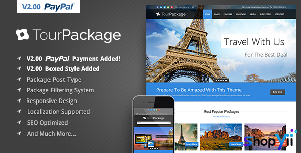 Tour Package v2.34 - WordPress Travel/Tour Theme