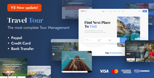 Travel Tour v4.1.9 - Tour Booking, Travel Booking Theme