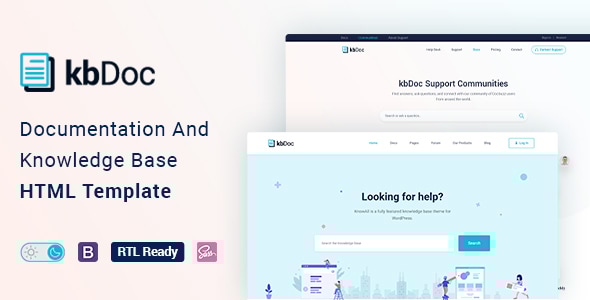 kbdoc v1.0 - Documentation And Knowledge Base HTML5 Template with Helpdesk Forum