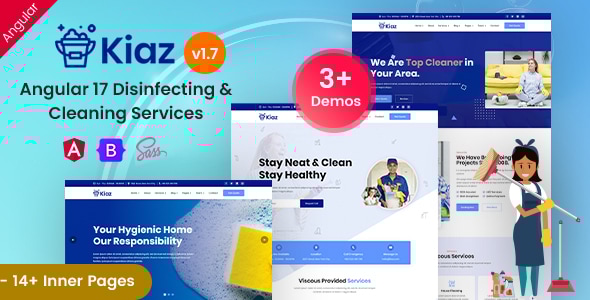 Kiaz v1.3 - Angular 13 Disinfecting & Cleaning Services Template