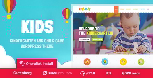 Kids v1.1.8 - Day Care & Kindergarten WordPress Theme for Children