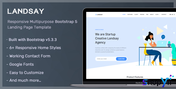 Landsay v2.0.0 - Bootstrap 5 Landing Page Template