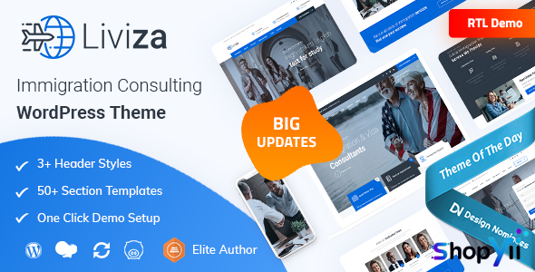 Liviza v2.8 - Immigration Consulting WordPress Theme