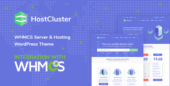 HostCluster v1.8 - WHMCS Server & Hosting WordPress Theme + RTL