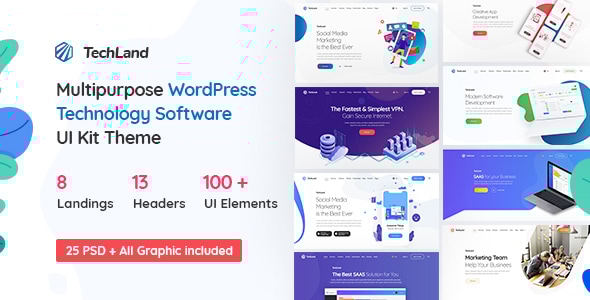 Techland v1.9.0 - Multipurpose Technology WordPress Theme