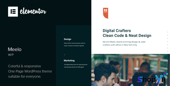 Meelo v1.3 - Corporate One Page WordPress Theme