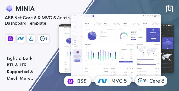 Minia - ASP.Net Admin Dashboard Template