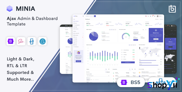 Minia v1.0 - Ajax Admin & Dashboard Template