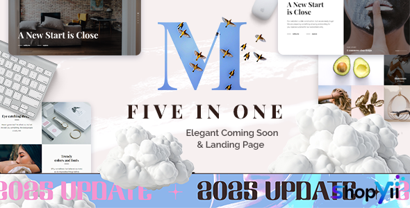 Mixio - Five in One Coming Soon and Landing Page Template