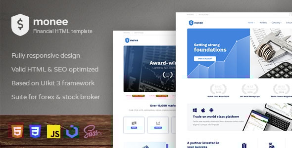 Monee v1.1.2 - Forex and Stock Broker HTML Template