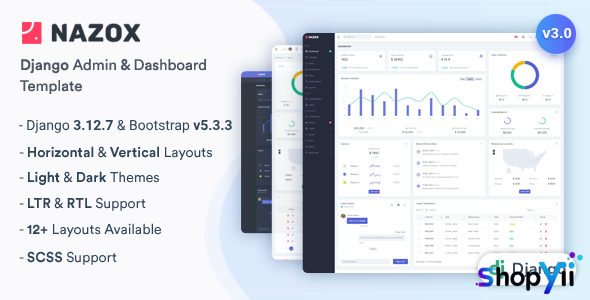 Nazox v1.0 - Django Admin & Dashboard Template
