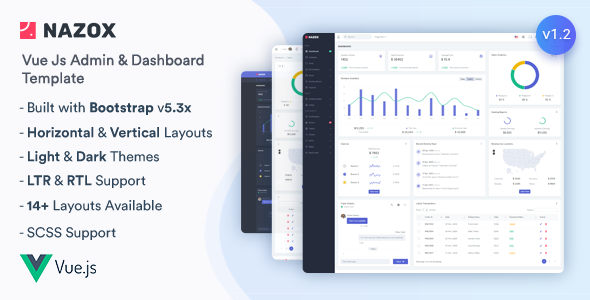 Nazox v1.0 - Vuejs Admin & Dashboard Template