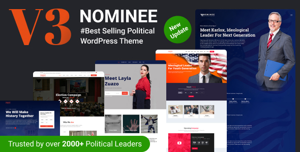 Nominee v3.2 - Political WordPress Theme for Candidate/Political Leader