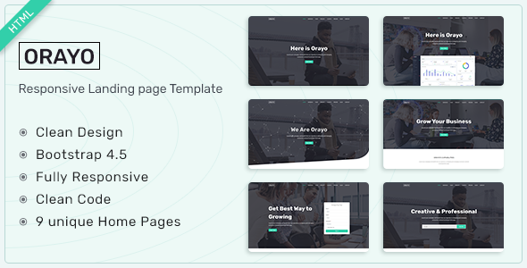 Orayo v1.0 - Responsive Landing Page Template