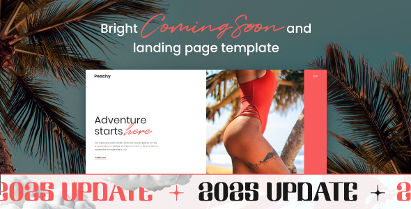 Peachy - Bright Coming Soon and Landing Page Template