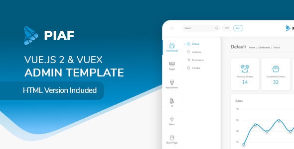 Piaf v5.2.0 - Vue Admin Template