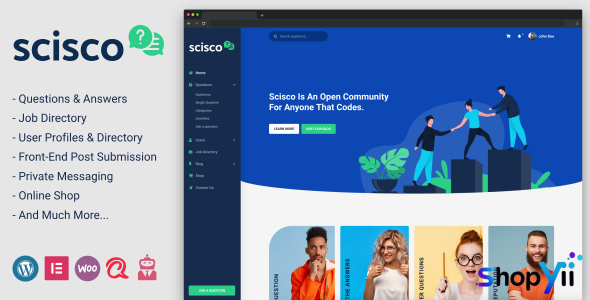 Scisco v1.4 - Questions and Answers WordPress Theme