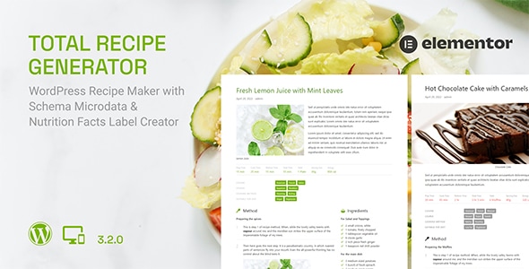 Total Recipe Generator v2.4.0 - Elementor addon