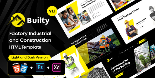 Builty v1.1 - Industrial and Building Construction HTML Template