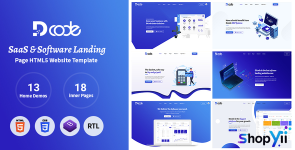 DCode v1.6 - SaaS & Software Responsive Landing Page Template